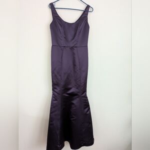 Hayley Paige Occasions Deep Purple Floor Length Dress